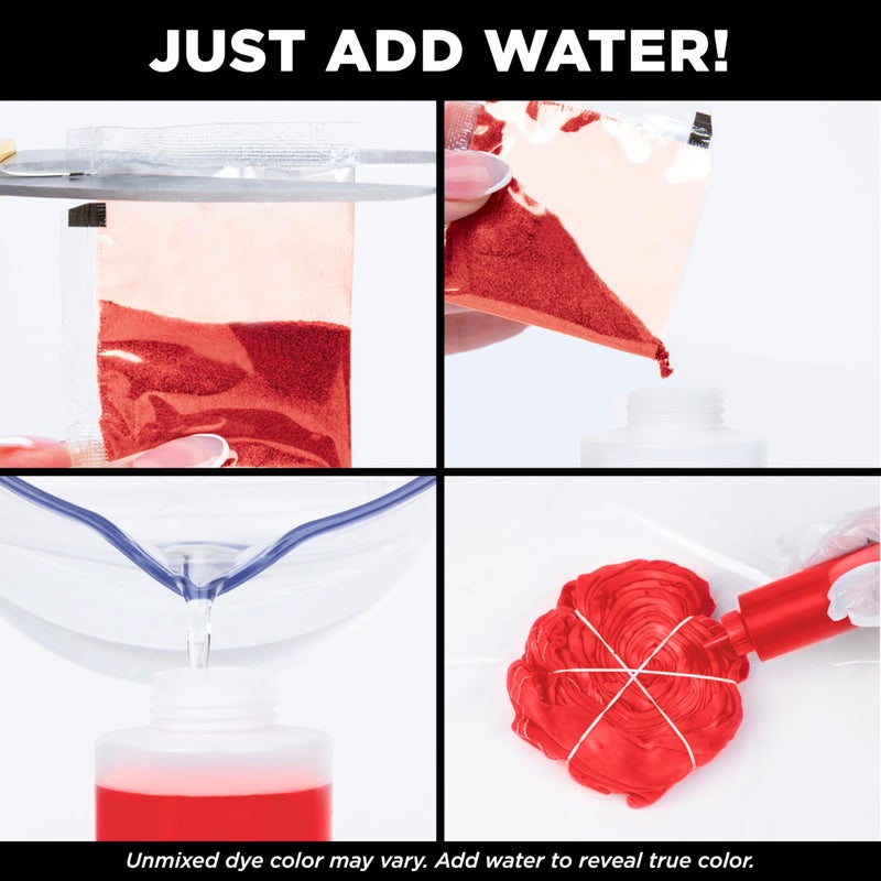 Tulip One-Step Tie-Dye Kit , 3 Fabric Dye Refill Packs, Packs, Red - Image 5